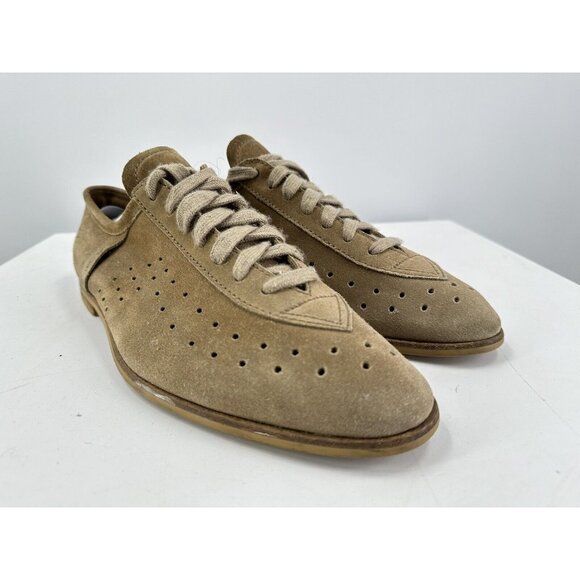 Bottega Veneta Perforated Tan Suede Oxdors Size 44/11-USA main image 6
